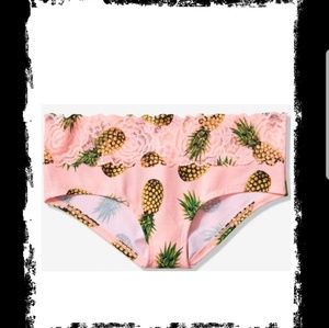 Pink by VS So Soft Lace Waist Hipster